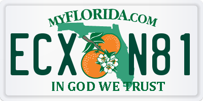FL license plate ECXN81