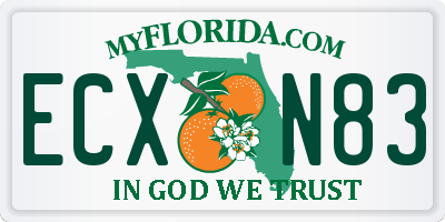 FL license plate ECXN83