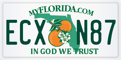 FL license plate ECXN87