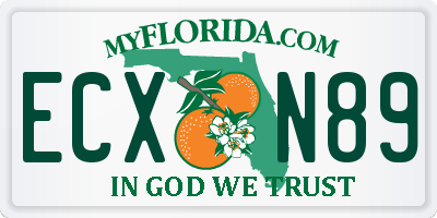 FL license plate ECXN89