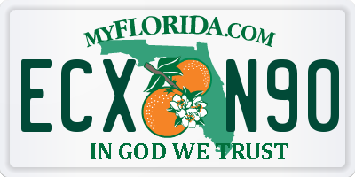 FL license plate ECXN90