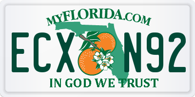 FL license plate ECXN92