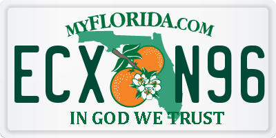 FL license plate ECXN96