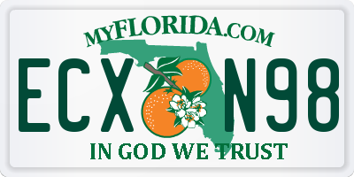 FL license plate ECXN98