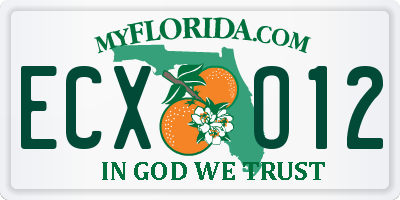 FL license plate ECXO12