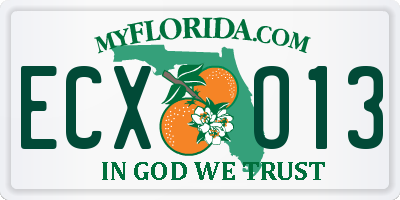 FL license plate ECXO13