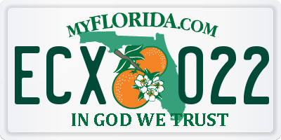 FL license plate ECXO22