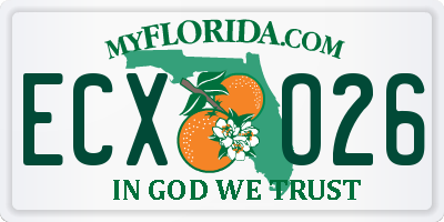 FL license plate ECXO26