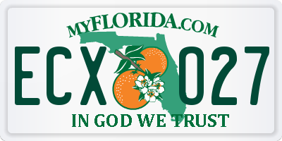 FL license plate ECXO27
