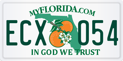 FL license plate ECXO54