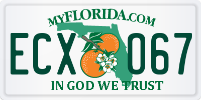 FL license plate ECXO67