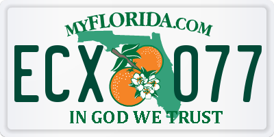 FL license plate ECXO77