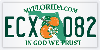 FL license plate ECXO82