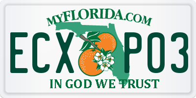 FL license plate ECXP03
