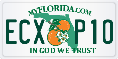 FL license plate ECXP10