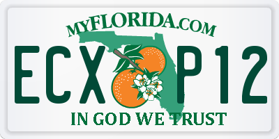 FL license plate ECXP12