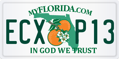 FL license plate ECXP13