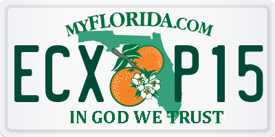 FL license plate ECXP15