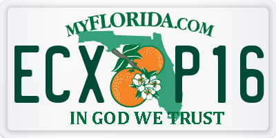 FL license plate ECXP16