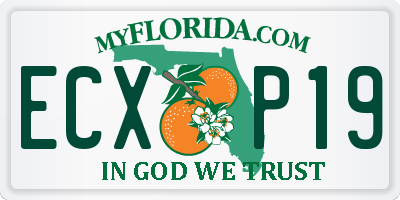 FL license plate ECXP19