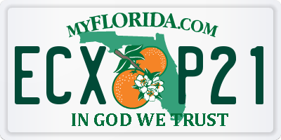 FL license plate ECXP21