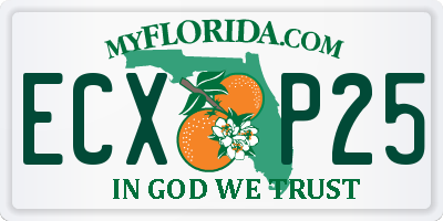 FL license plate ECXP25