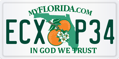 FL license plate ECXP34