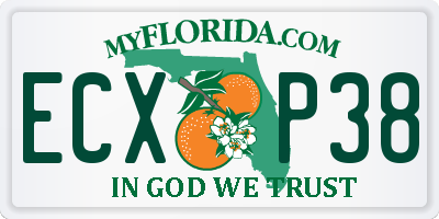 FL license plate ECXP38
