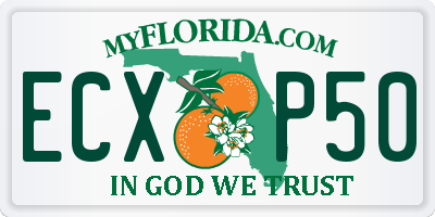 FL license plate ECXP50