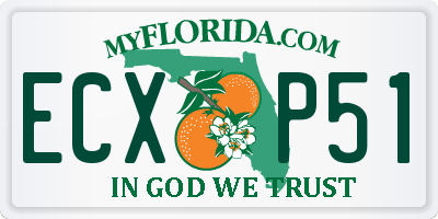 FL license plate ECXP51