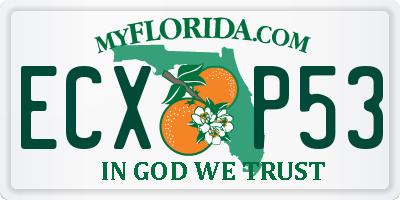 FL license plate ECXP53