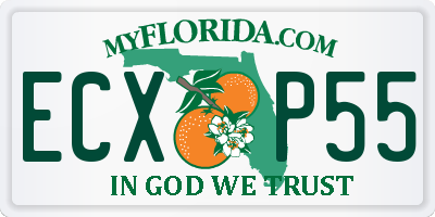 FL license plate ECXP55