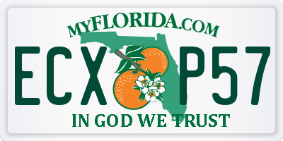 FL license plate ECXP57