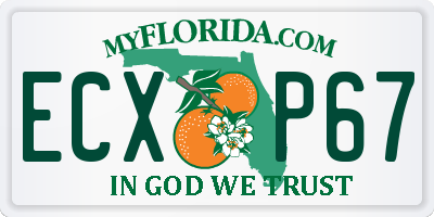 FL license plate ECXP67