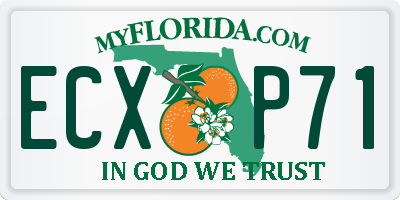 FL license plate ECXP71
