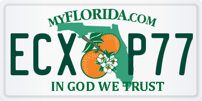 FL license plate ECXP77