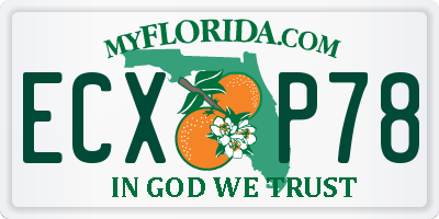 FL license plate ECXP78