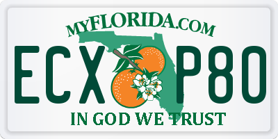 FL license plate ECXP80