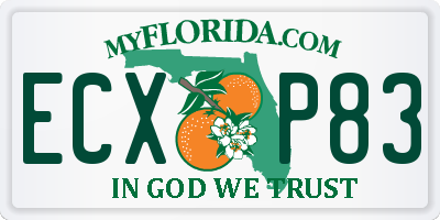 FL license plate ECXP83