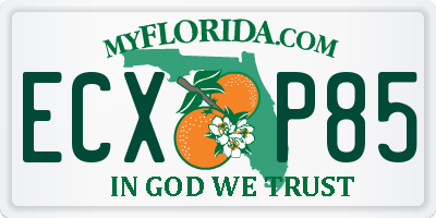 FL license plate ECXP85