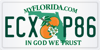 FL license plate ECXP86