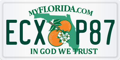 FL license plate ECXP87