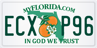 FL license plate ECXP96