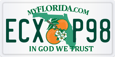 FL license plate ECXP98