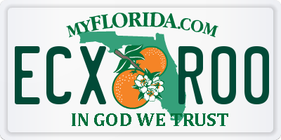 FL license plate ECXR00