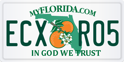 FL license plate ECXR05