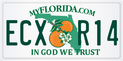FL license plate ECXR14