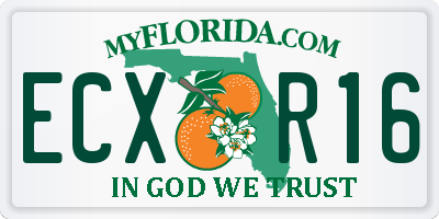 FL license plate ECXR16
