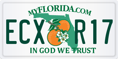 FL license plate ECXR17