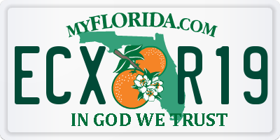 FL license plate ECXR19
